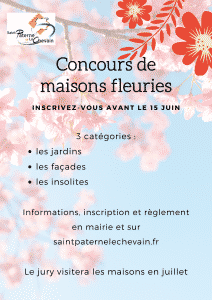 Affiche du concours des maisons fleuries